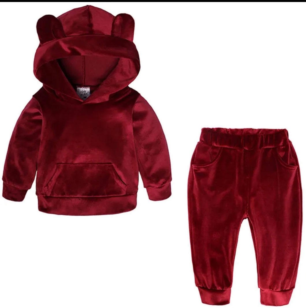 Unisex Velvet Hoodie 2-piece
