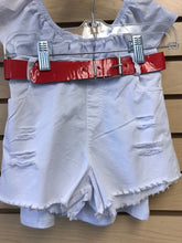 Load image into Gallery viewer, girls white rose short set
