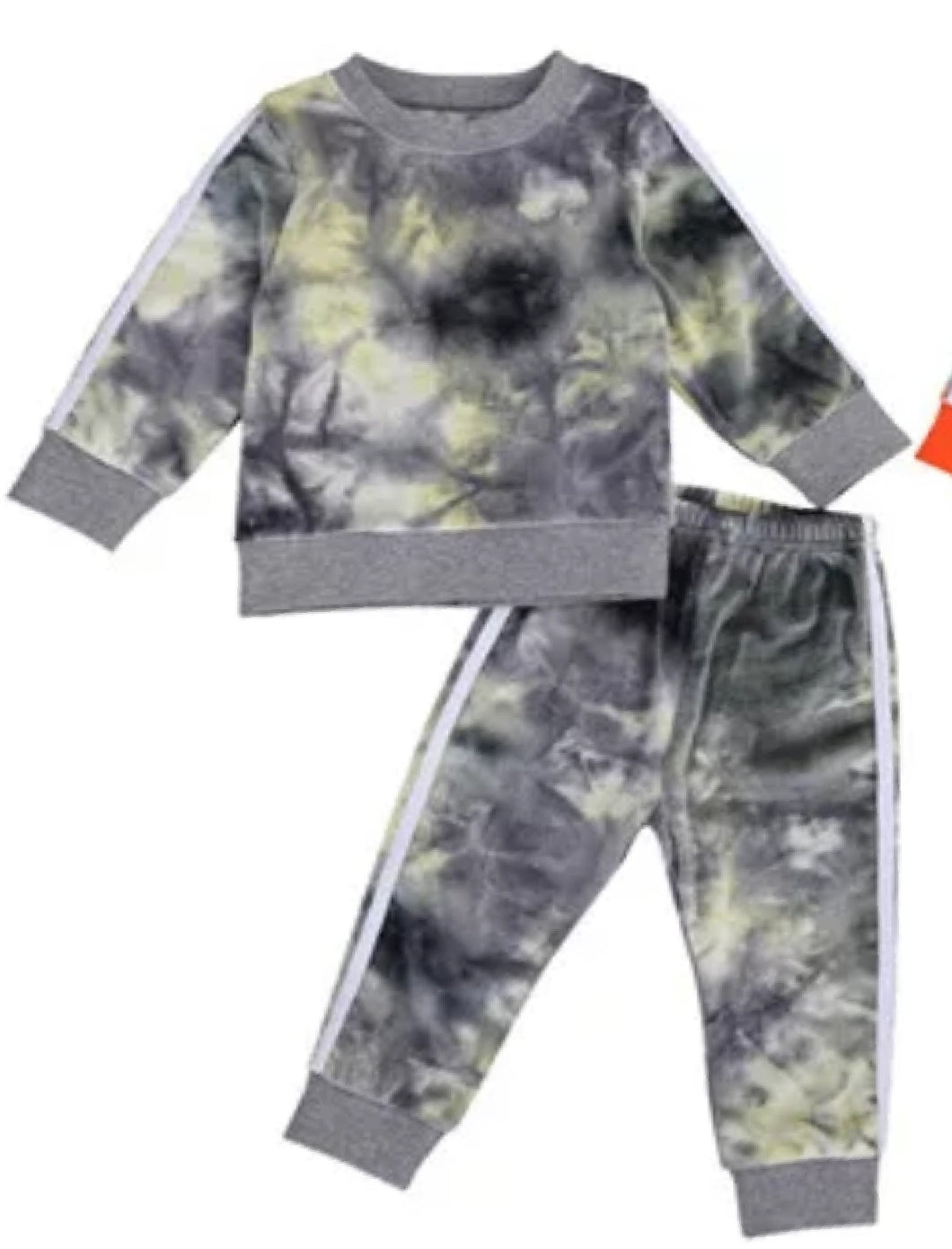 Grey/Yellow Tye Dye Track Suit