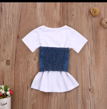 Load image into Gallery viewer, Shirt Dress w/Denim Vest
