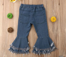 Load image into Gallery viewer, Shredded Bell Bottom Jeans
