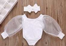 Load image into Gallery viewer, Girls Sheer Sleeve Body Suit
